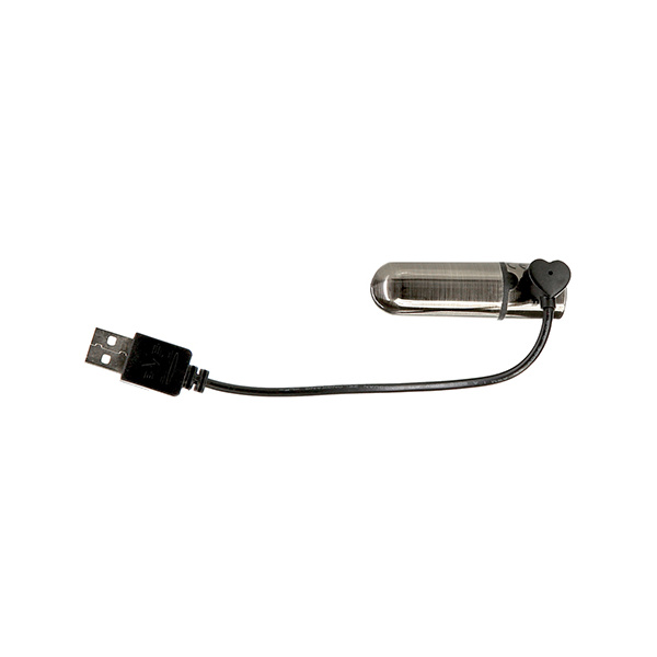 First Class Mini Rechargeable Bullet w-Crystal - 9 Functions Gun Metal - Image 3