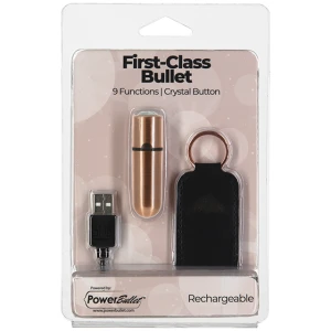 First Class Mini Rechargeable Bullet W/crystal - 9 Functions