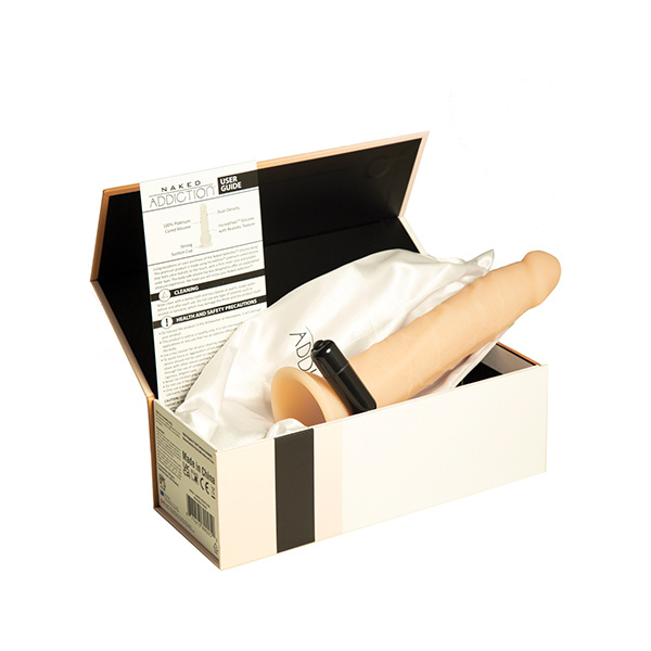 Naked Addiction 9" Dual Density Silicone Dildo - Vanilla - Image 2