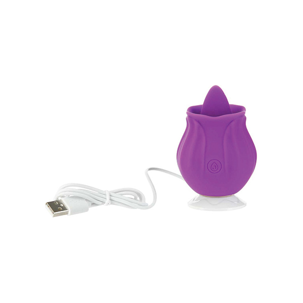 M'Lady Flickering Tongue & Vibrating Clitoral Stimulator - Purple - Image 5