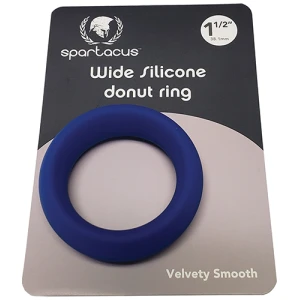 Spartacus 1.5" Wide Silicone Donut Ring - Blue