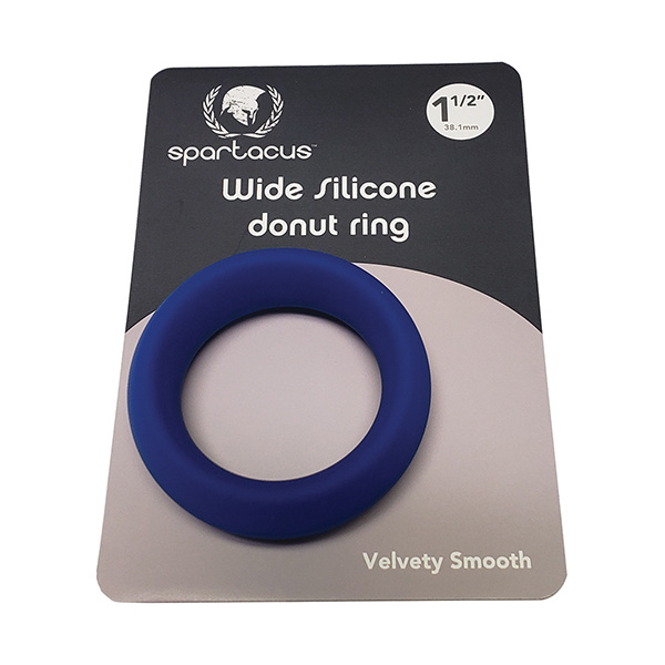 Spartacus 1.5" Wide Silicone Donut Ring - Blue