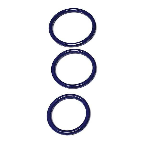 Spartacus Seamless Stainless Steel C-Ring - Blue Pack of 3 - Image 2