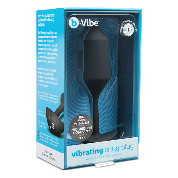 B-Vibe Vibrating Weighted Snug Plug XL - 247 g Black