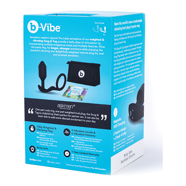 B-vibe Vibrating Snug & Tug - Black - Image 5