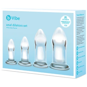 B-Vibe Glass Anal Dilator 4 pc Set