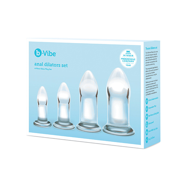 B-Vibe Glass Anal Dilator 4 pc Set