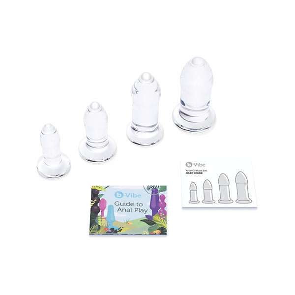 B-Vibe Glass Anal Dilator 4 pc Set - Image 2