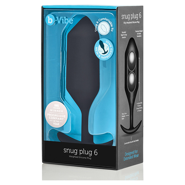 B-Vibe Weighted Snug Plug 7 - 600 g Black