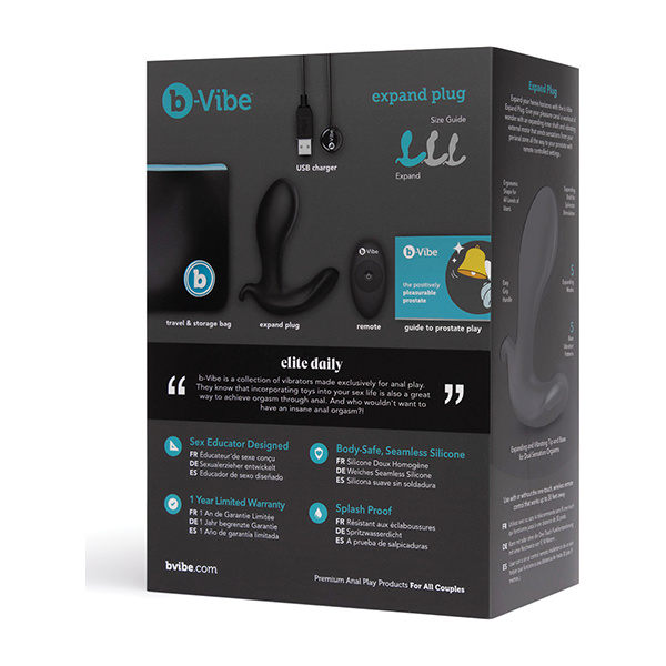 B-Vibe Expand Plug - Black - Image 5