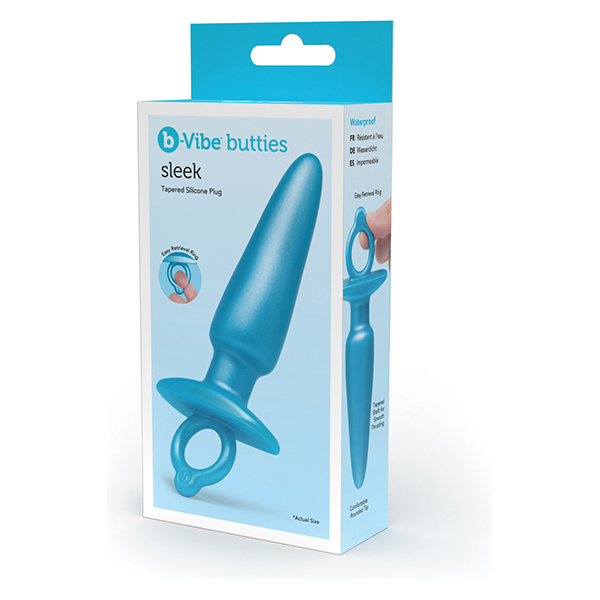 B-Vibe Butties Sleek Tapered Plug - Blue