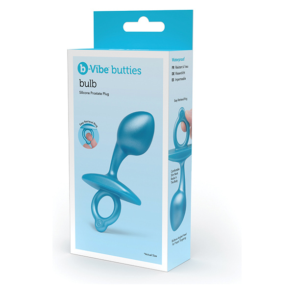 B-Vibe Butties Bulb Tapered Prostate Plug - Blue