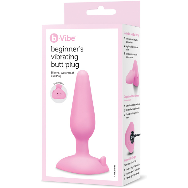 B-Vibe Beginner's Vibrating Tapered Butt Plug - Pink