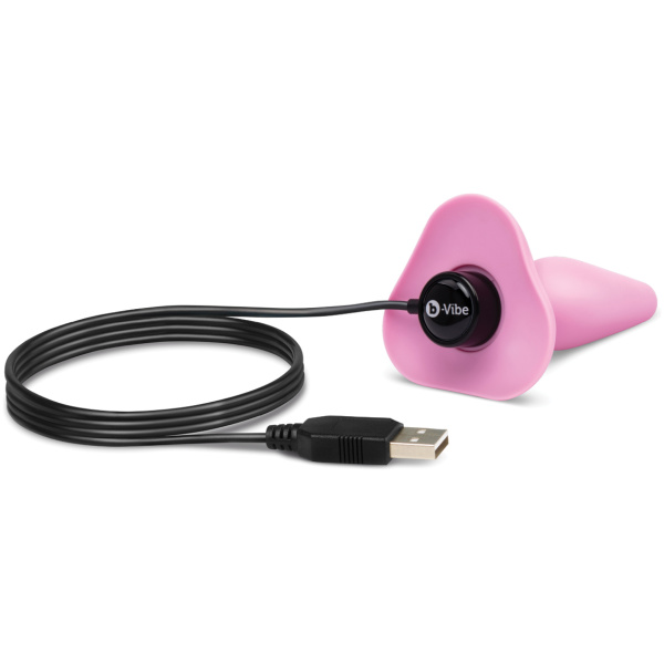 B-Vibe Beginner's Vibrating Tapered Butt Plug - Pink - Image 5