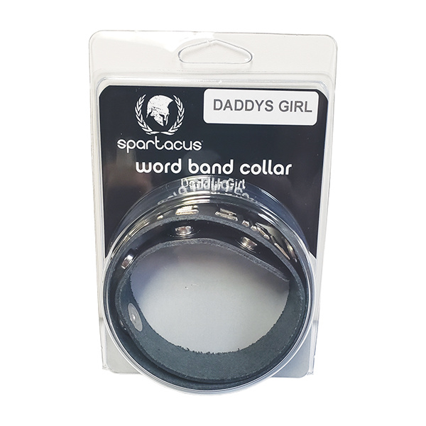 Spartacus DADDYS GIRL Leather Collar - Black