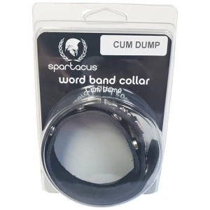 Spartacus CUM DUMP Leather Collar - Black