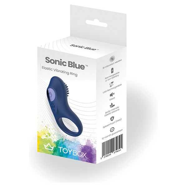 ToyBox Sonic Blue Vibrating Cock Ring - Image 2