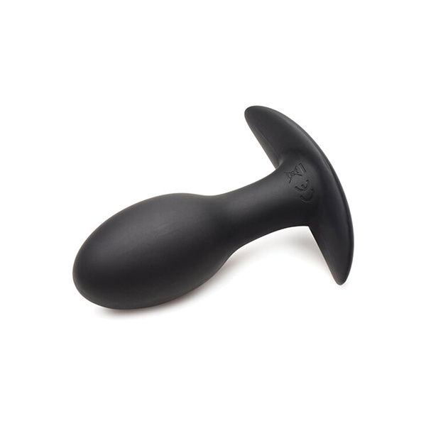 Curve Novelties Rooster Rumbler Vibrating Silicone Anal Plug - Black - Image 4