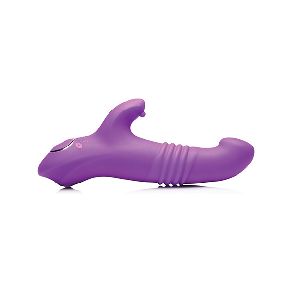 Curve Toys Gossip Blasters 7X Thrusting Silicone Rabbit Vibrator - Violet - Image 4