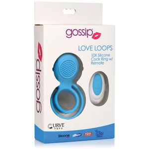 Curve Toys Gossip Love Loops 10x Silicone Cock Ring W/remote