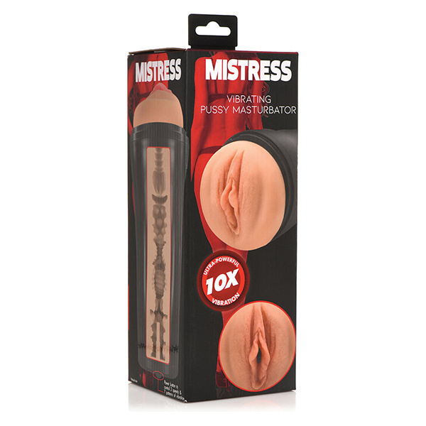 Curve Toys Mistress Vibrating Pussy Masturbator - Tan