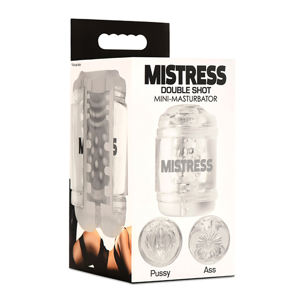 Curve Toys Mistress Double Shot Pussy & Ass Mini Masturbator  - Clear