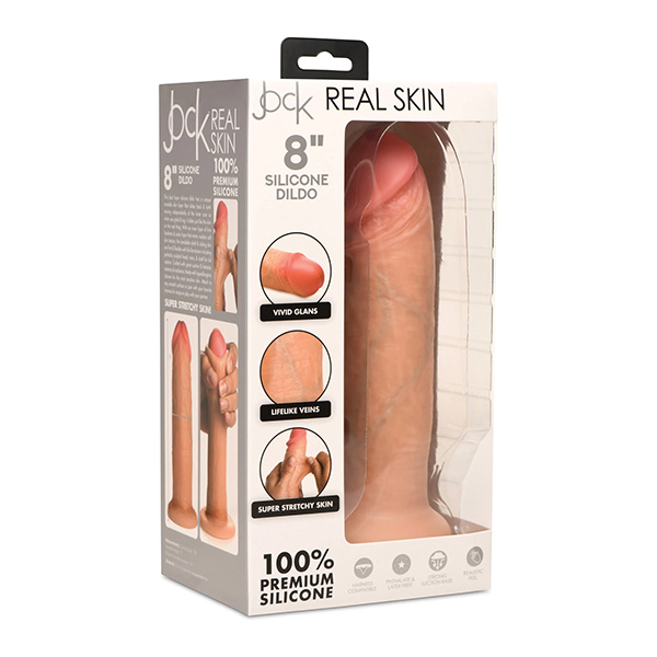 Curve Toys Jock Real Skin Silicone 8" Dildo