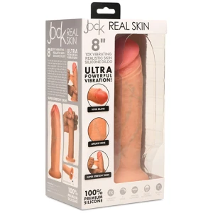 Curve Toys Jock Real Skin Silicone 8" Vibrating Dildo