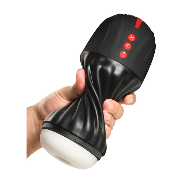 Curve Toys Jock Sucking & Vibrating Masturbator - Black - Image 4