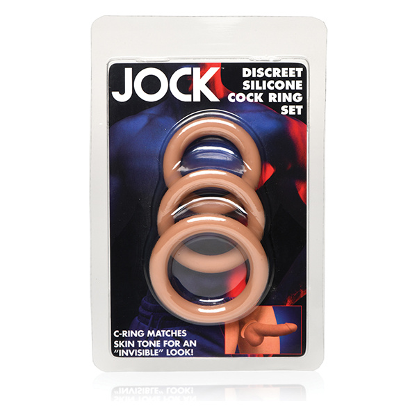 Curve Toys Jock Silicone Cock Ring Set of 3 - Medium