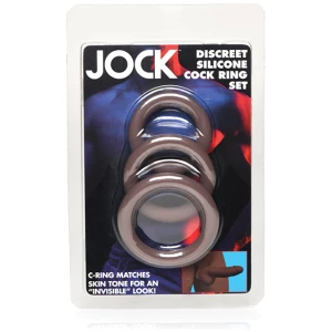 Curve Toys Jock Silicone Cock Ring Set of 3 - Dark