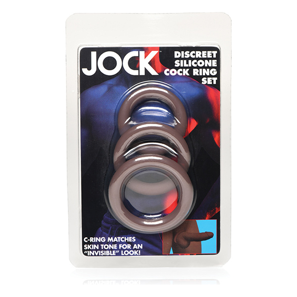 Curve Toys Jock Silicone Cock Ring Set of 3 - Dark