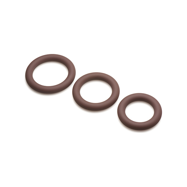 Curve Toys Jock Silicone Cock Ring Set of 3 - Dark - Image 4