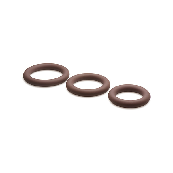 Curve Toys Jock Silicone Cock Ring Set of 3 - Dark - Image 3