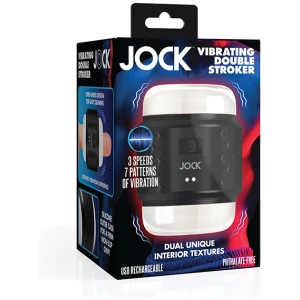 Curve Toys Jock Vibrating Double Stroker - Black