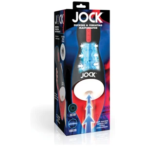 Curve Toys Jock Sucking & Vibrating Masturbator - Black-Red