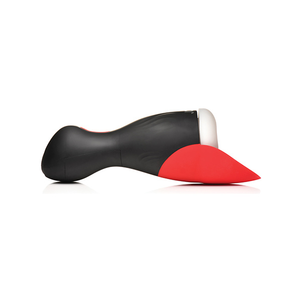 Curve Toys Jock Sucking & Vibrating Masturbator - Black-Red - Image 3