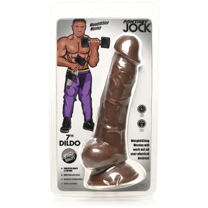 Curve Toys Fantasy Jock Weightlifting Wesley 7" Dildo w-Balls - Dark