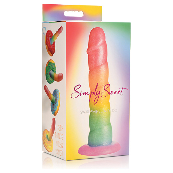 Curve Toys Simply Sweet 6.5" Rainbow Dildo