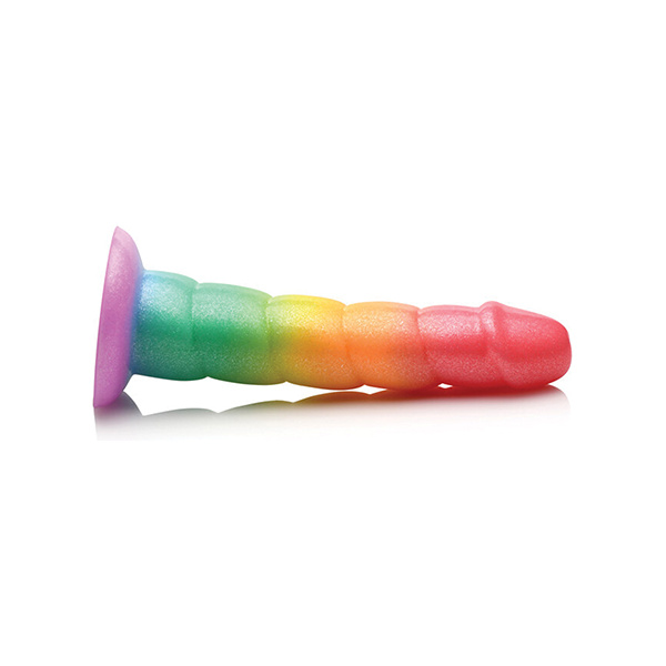 Curve Toys Simply Sweet 6.5" Rainbow Dildo - Image 5