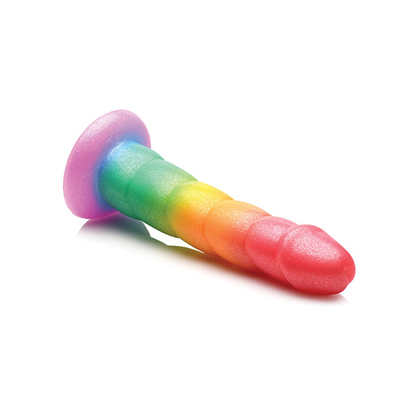 Curve Toys Simply Sweet 6.5" Rainbow Dildo - Image 3