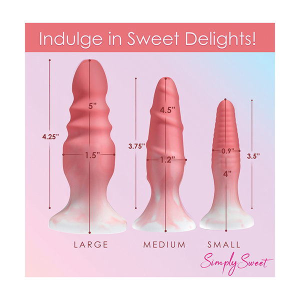 Curve Toys Simply Sweet Silicone Butt Plug Set - Image 3