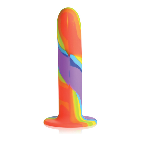 Curve Toys Simply Sweet Rainbow Silicone Dildo - Image 4