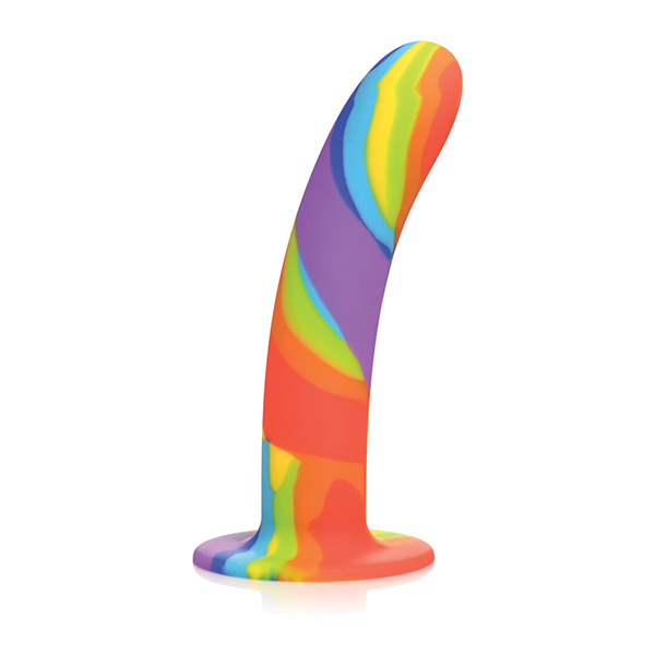 Curve Toys Simply Sweet Rainbow Silicone Dildo - Image 2