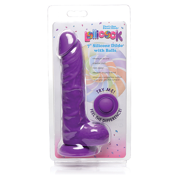 Curve Novelties Lollicock 7" Silicone Dildo W/balls