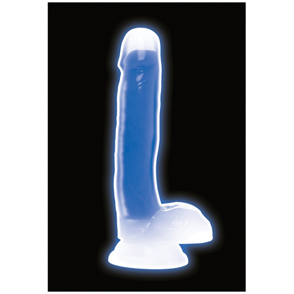 Curve Toys Lollicock 7" Glow In The Dark Silicone Dildo W/balls - Image 4