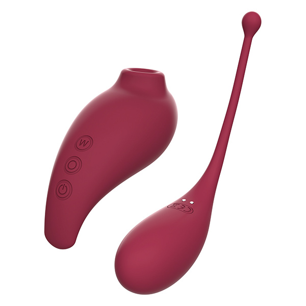 Adrien Lastic Inspiration Clitoral Suction Stimulator & Vibrating Egg - Red - Image 4