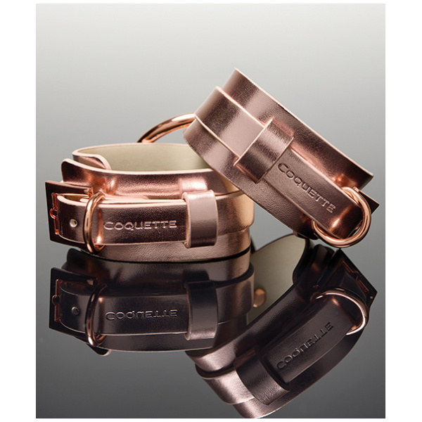 Pleasure Collection Adjustable Handcuffs - Rose Gold - Image 5
