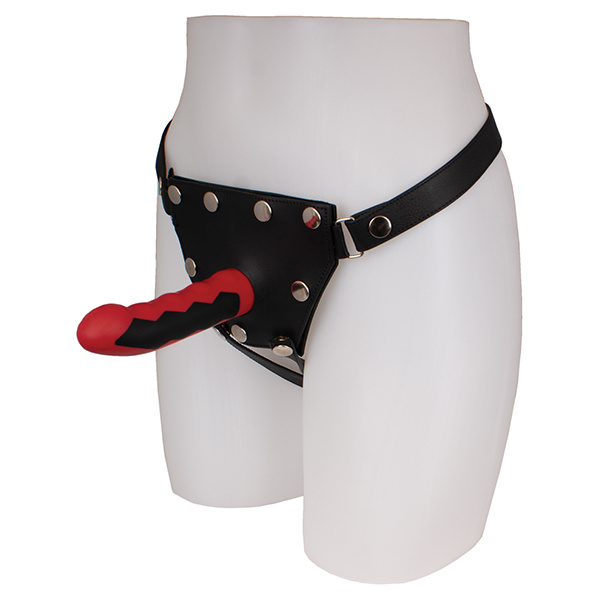ElectraStim Silicone Fusion Komodo Dildo - Red-Black - Image 3