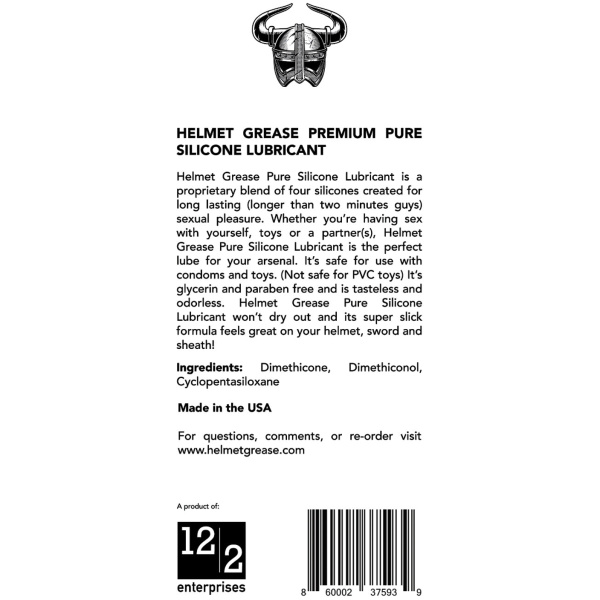 Helmet Grease Pure Silicone Lubricant - 8 oz Bottle - Image 2